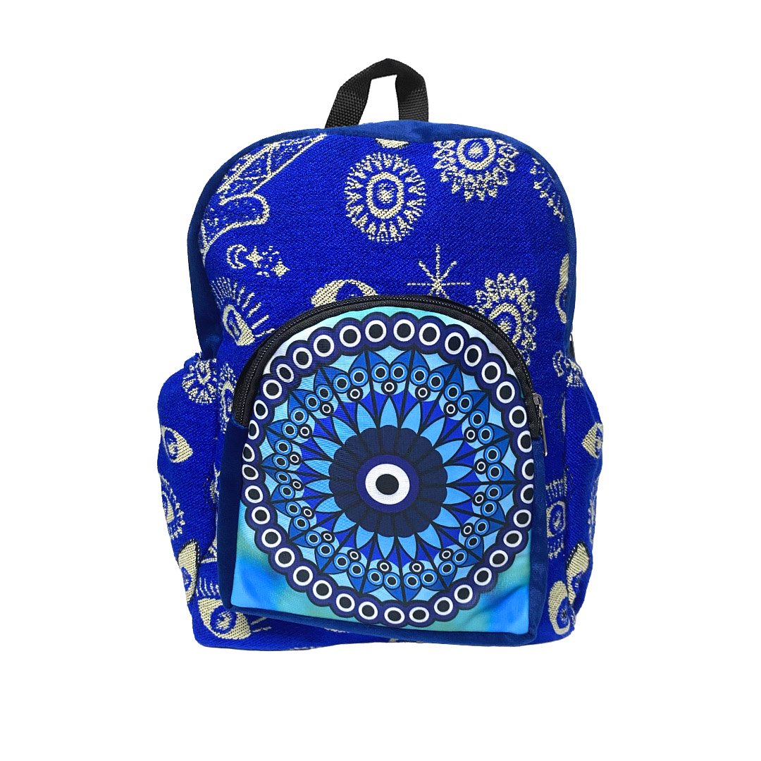 Small Evil Eye Ecuadorian Backpack - Image 2