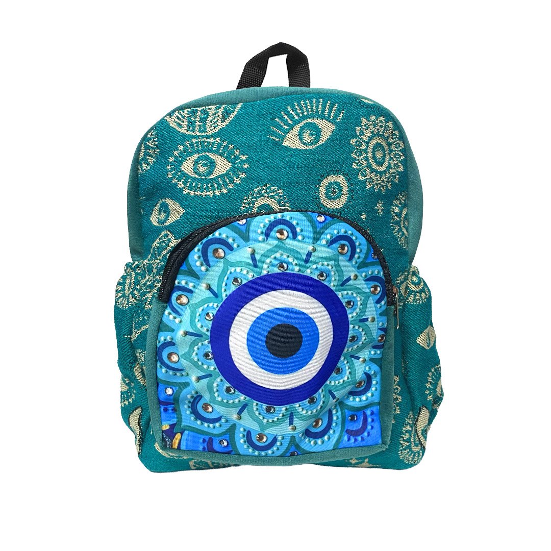 Small Evil Eye Ecuadorian Backpack - Image 3