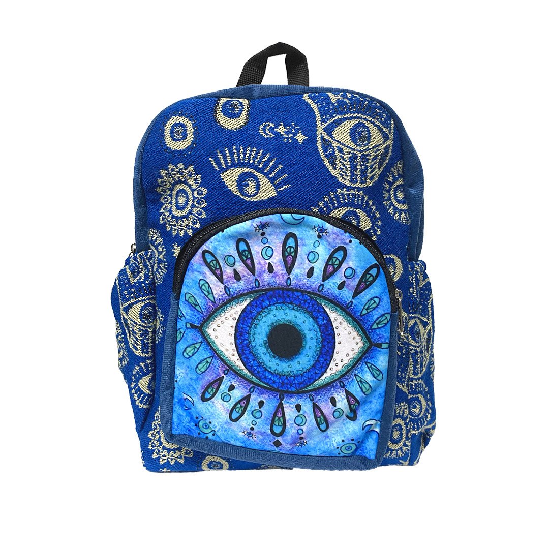 Small Evil Eye Ecuadorian Backpack - Image 4