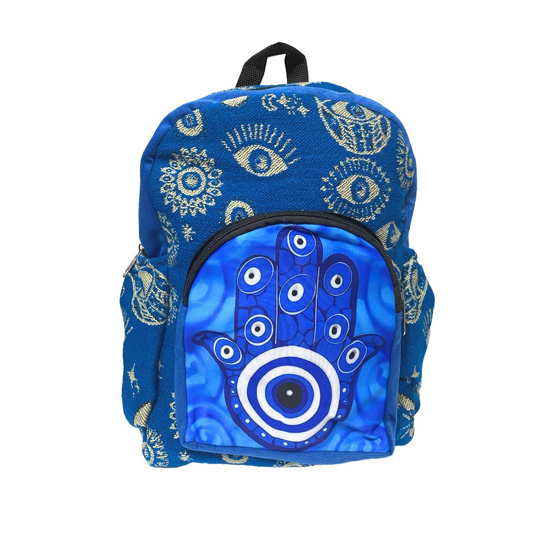 Small Hamsa Evil Eye Ecuadorian Backpack - Image 6