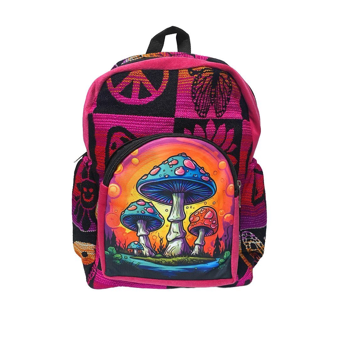 Small Shroom Hippie Ecuadorian Backpack - Image 5