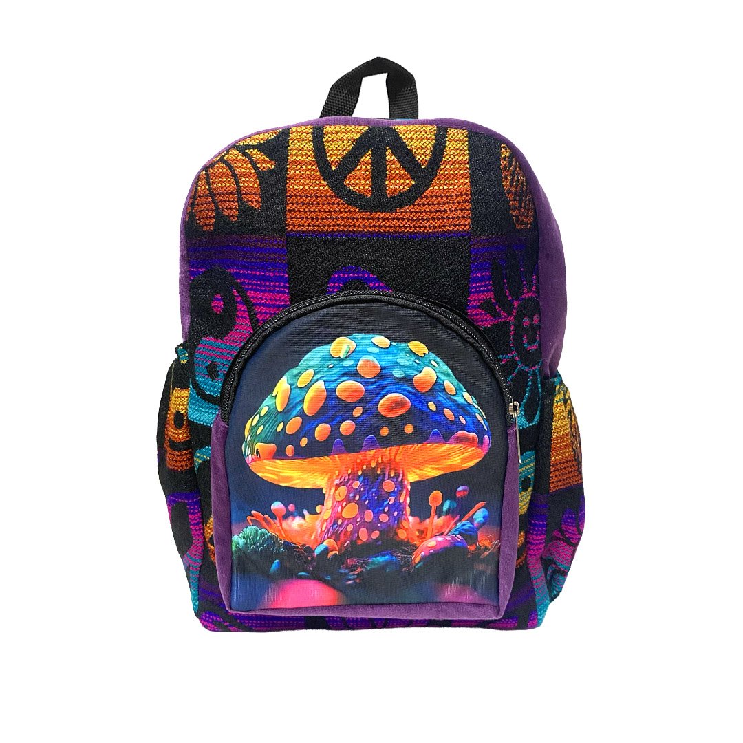 Small Shroom Hippie Ecuadorian Backpack - Image 3