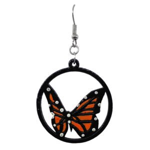 Large Wooden Butterfly Earrings
