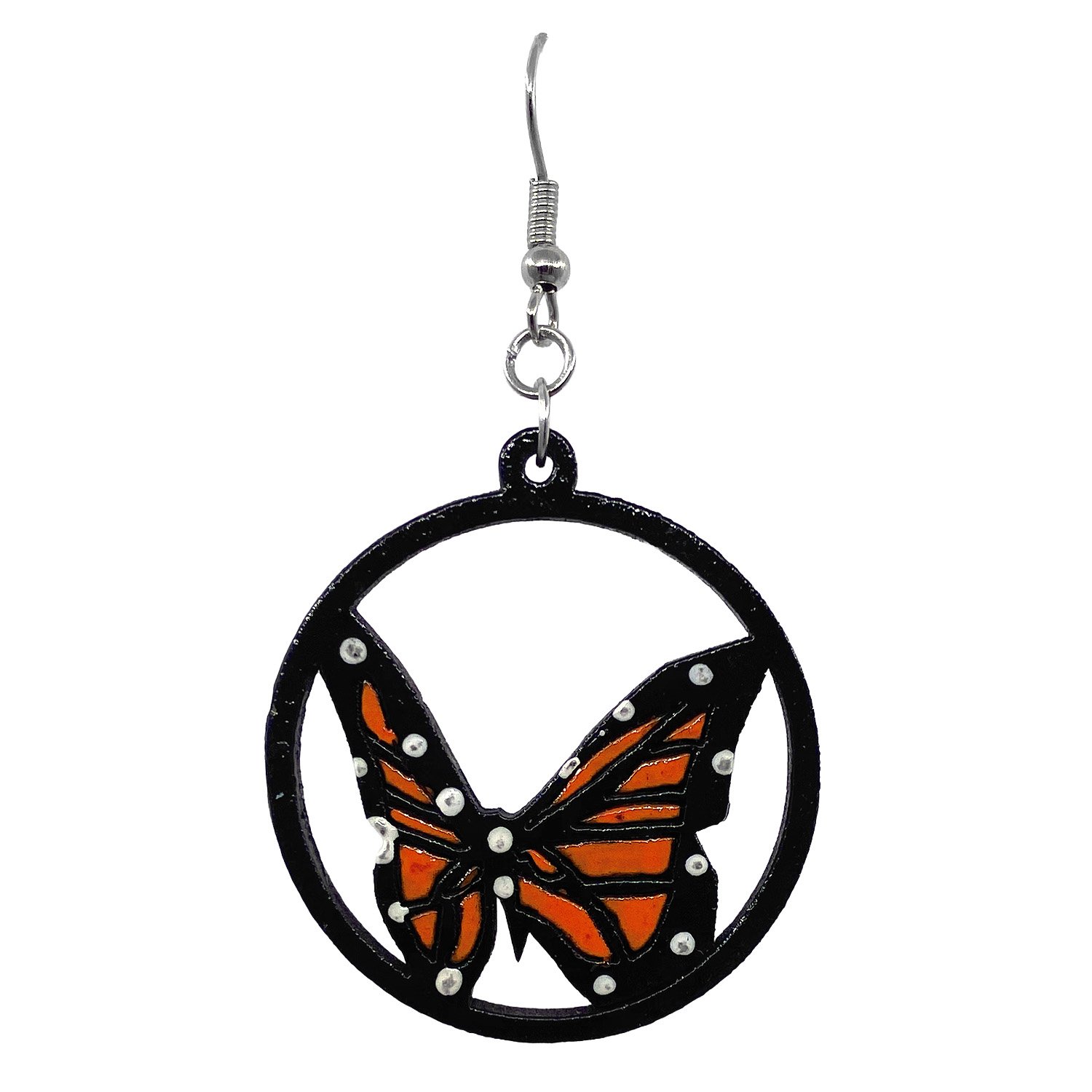 Large Wooden Butterfly Earrings