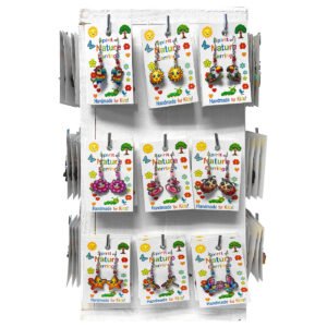 144pc Assorted Kids Acrylic Earrings Display
