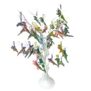 48 Pcs Beaded Alligator Ornament Tree Display
