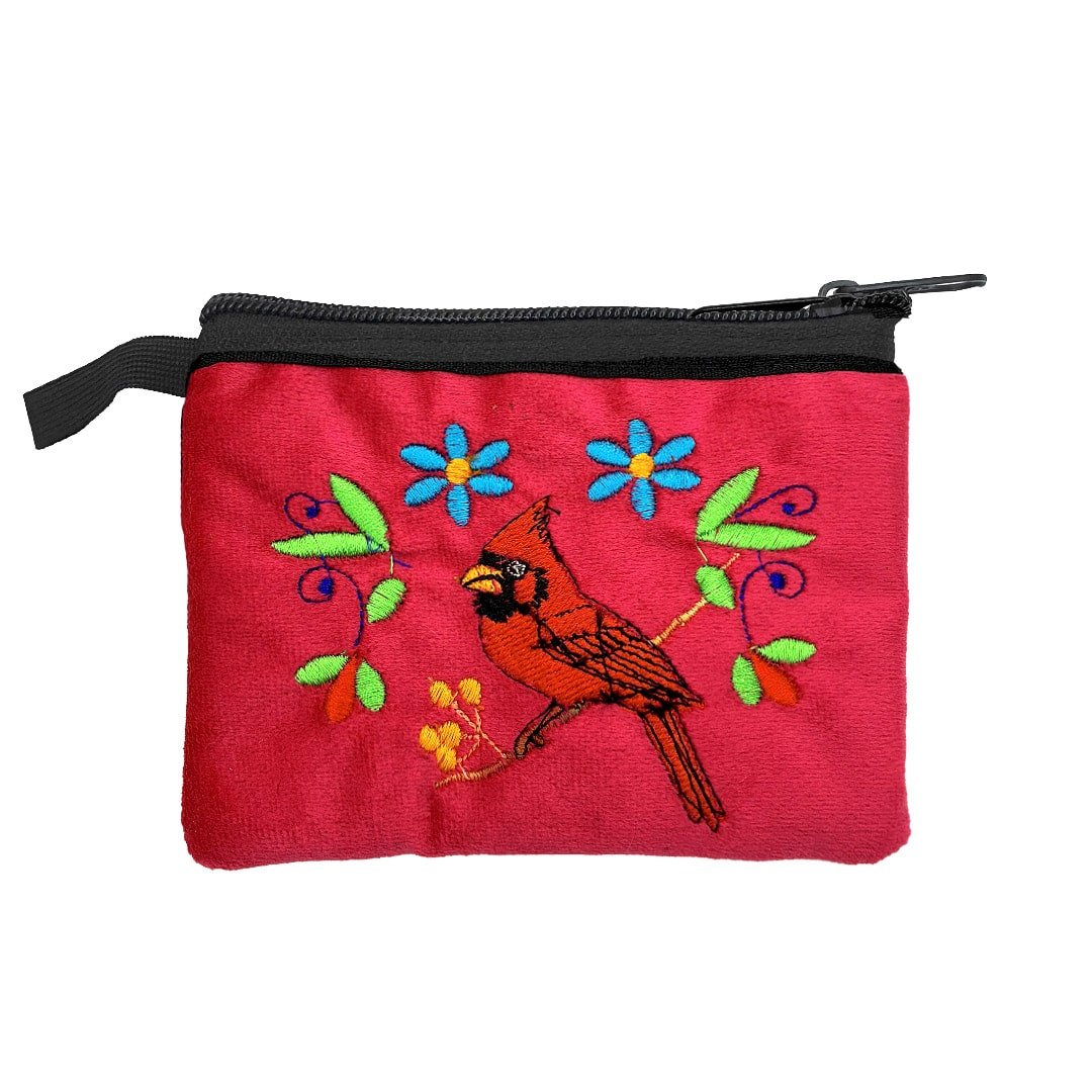 Embroidered Cardinal Ecuadorian Coin Purse - Image 5