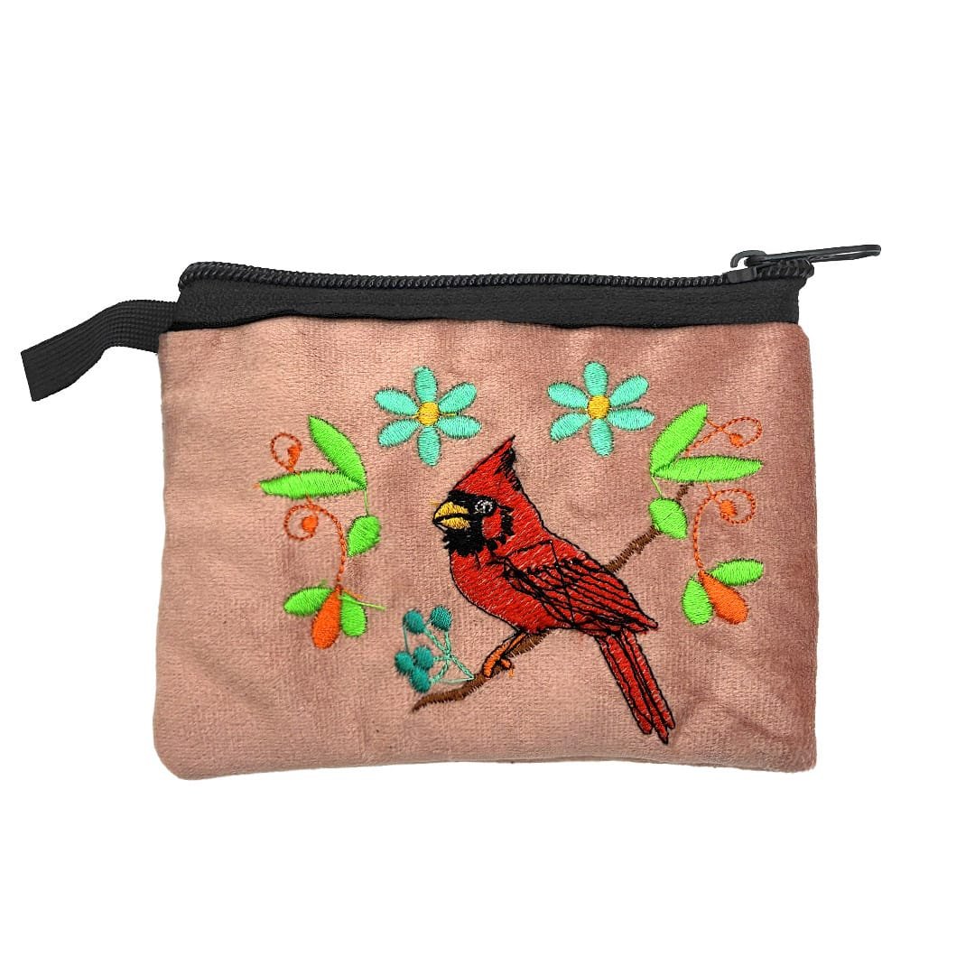 Embroidered Cardinal Ecuadorian Coin Purse - Image 2