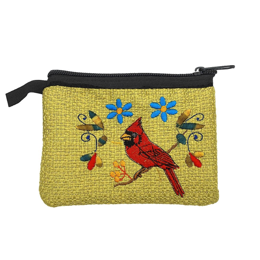Embroidered Cardinal Ecuadorian Coin Purse - Image 3