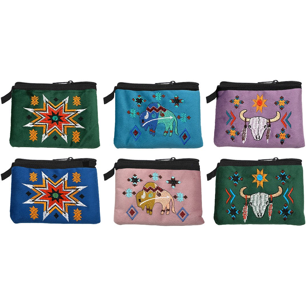 Embroidered Tribal Design Ecuadorian Coin Purse